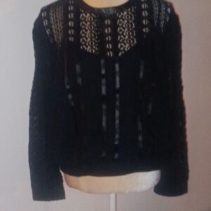 Express Black Knitted Top XL